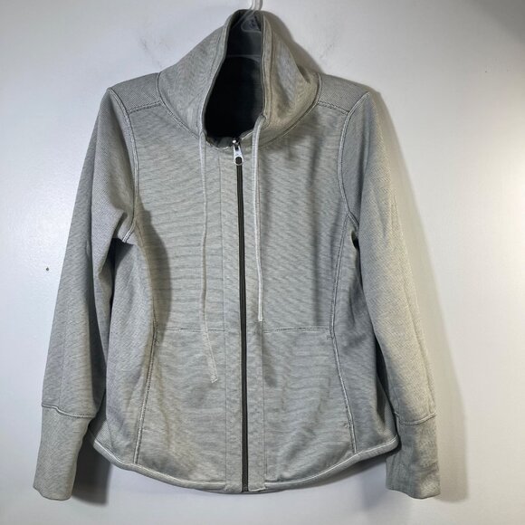 Womens Tommy Bahama Sun Fade Flipside Reversible Zip Jacket L Green White - Picture 2 of 10